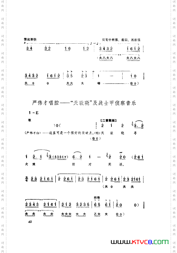 革命现代京剧奇袭白虎团主旋律乐谱000-050