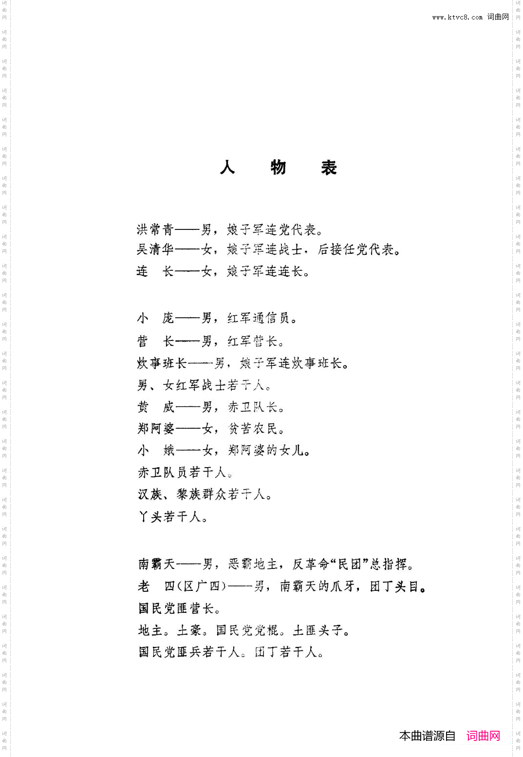 革命现代京剧红色娘子军主旋律曲谱000-050