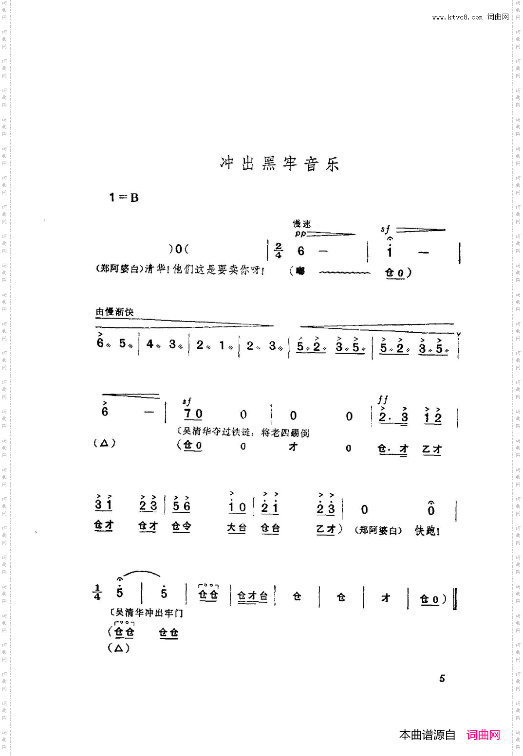 革命现代京剧红色娘子军主旋律曲谱000-050