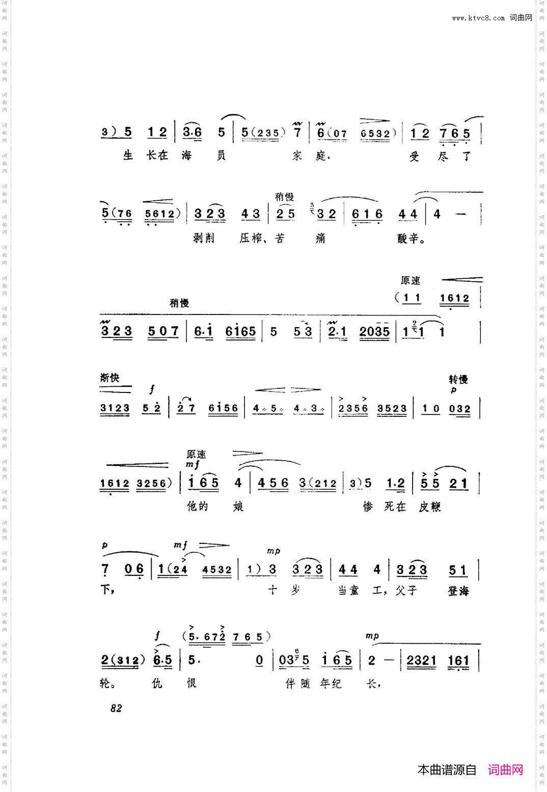 革命现代京剧红色娘子军主旋律曲谱051-100