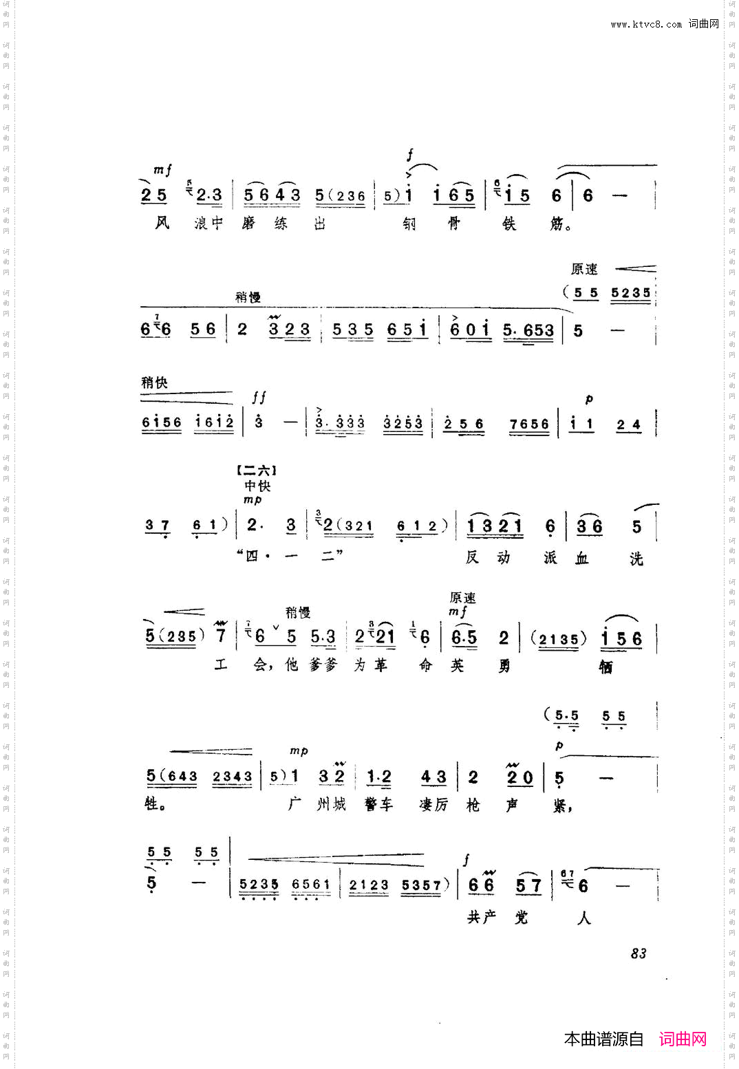 革命现代京剧红色娘子军主旋律曲谱051-100