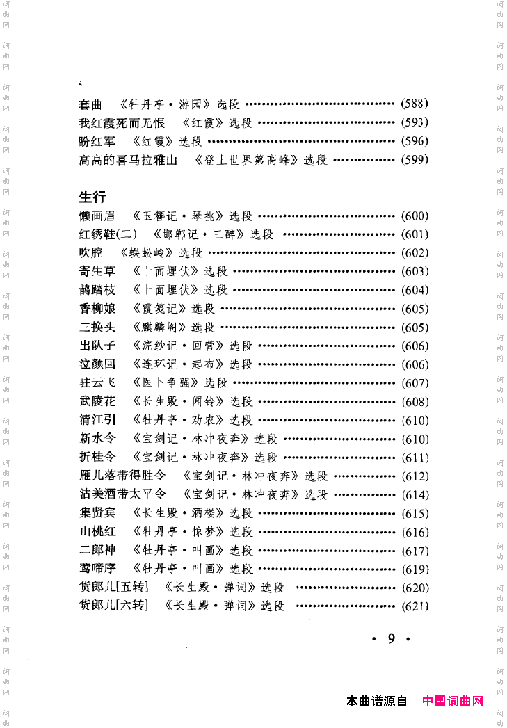 中国戏曲唱腔精选第一卷京剧昆剧000-050