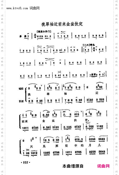 挽翠袖近前来金盆扶定