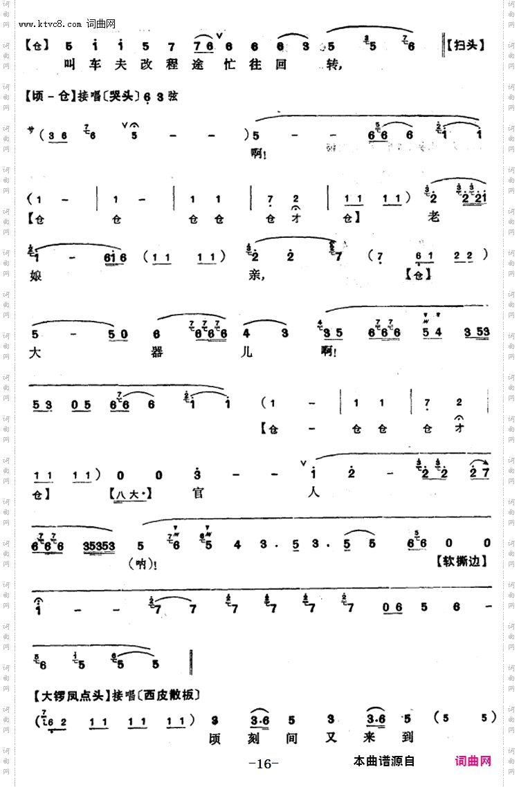 程砚秋唱腔集:《锁麟囊》