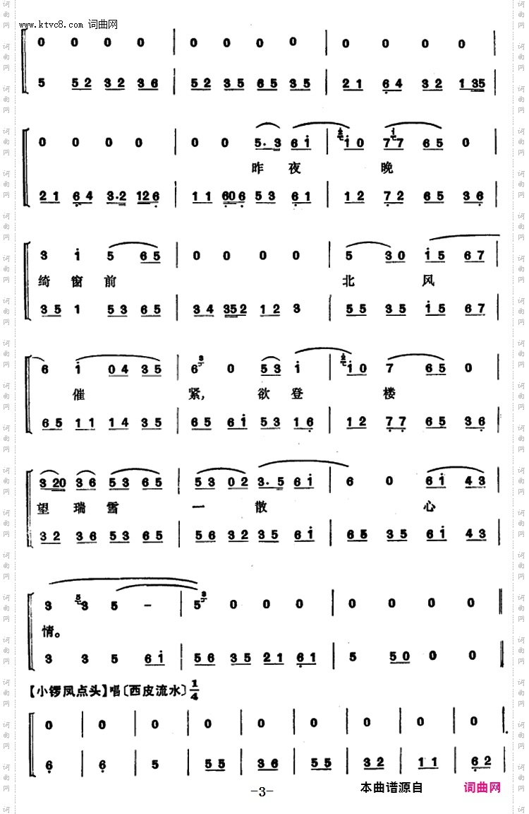 程砚秋唱腔集:《柳迎春》