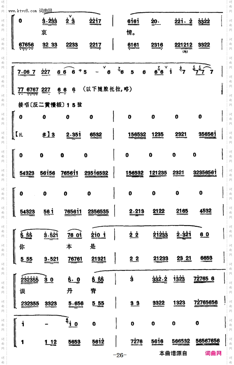 程砚秋唱腔集：《文姬归汉》