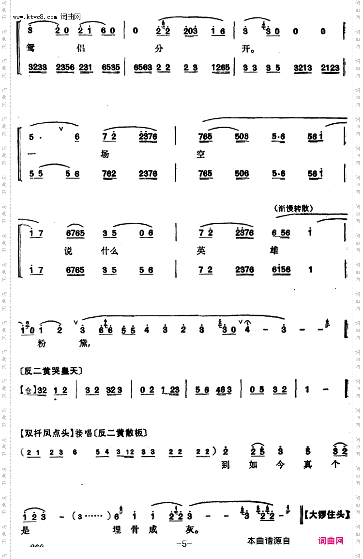 程砚秋唱腔集：《沈云英》