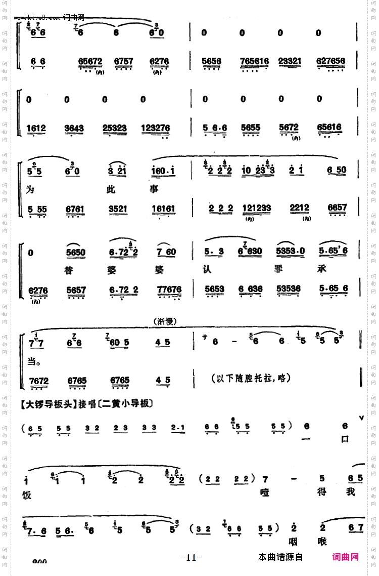 程砚秋唱腔集:《窦娥冤》