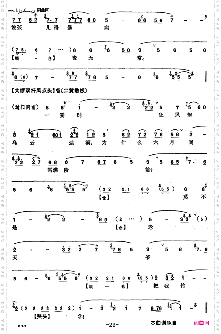 程砚秋唱腔集:《窦娥冤》