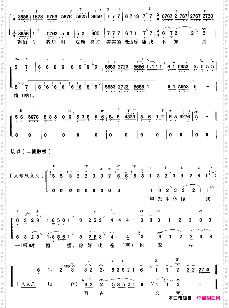 我魏绛闻此言如梦方醒（京剧琴谱）
