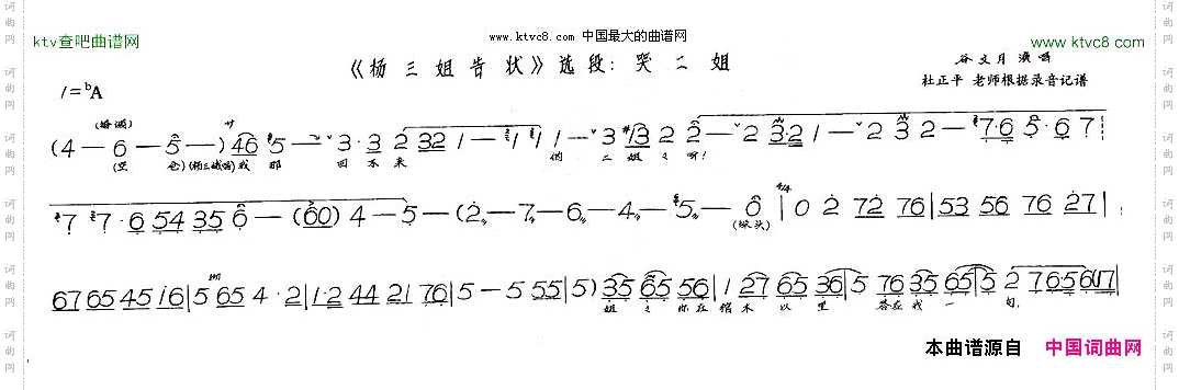 哭二姐评剧《杨三姐告状》选段