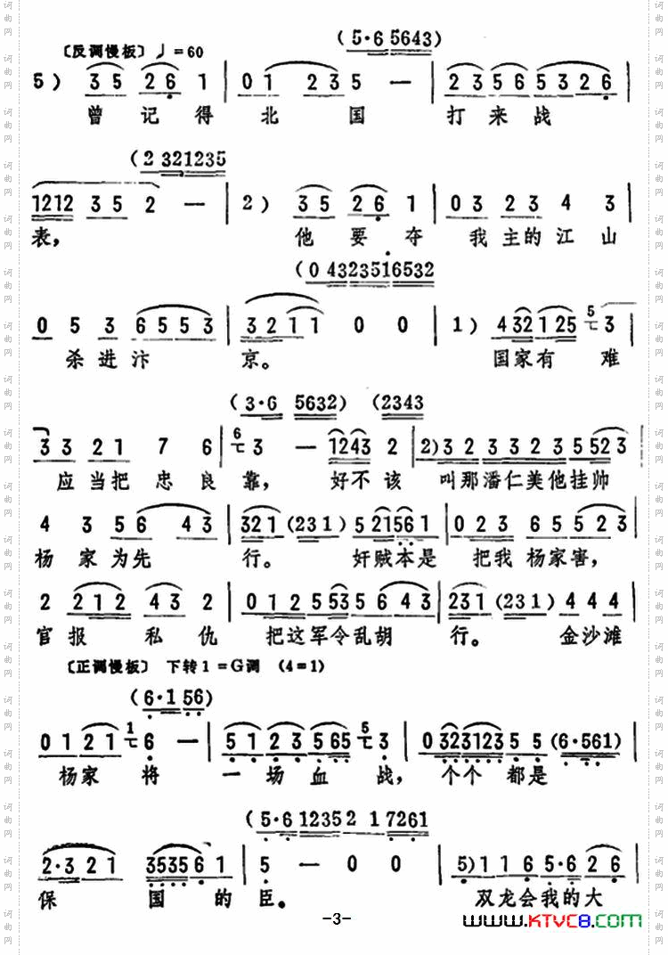 一见万岁来赔情《杨八姐游春》选段