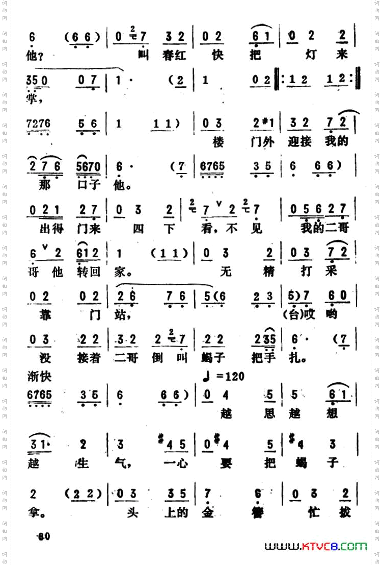 金开芳唱腔选:《王二姐思夫》一