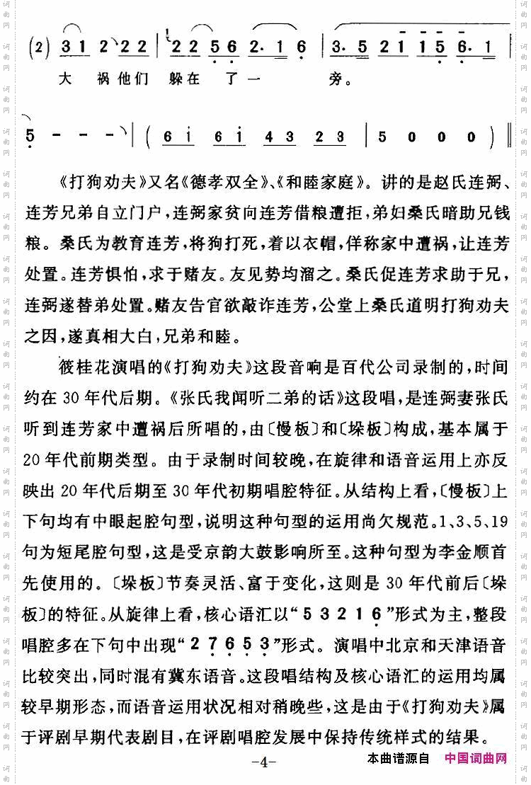 张氏我闻听二弟的话_《打狗劝夫》张氏【旦】唱段