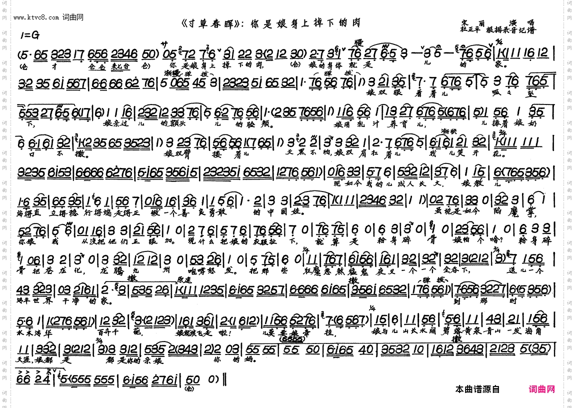你是娘身上掉下的肉_寸草春晖