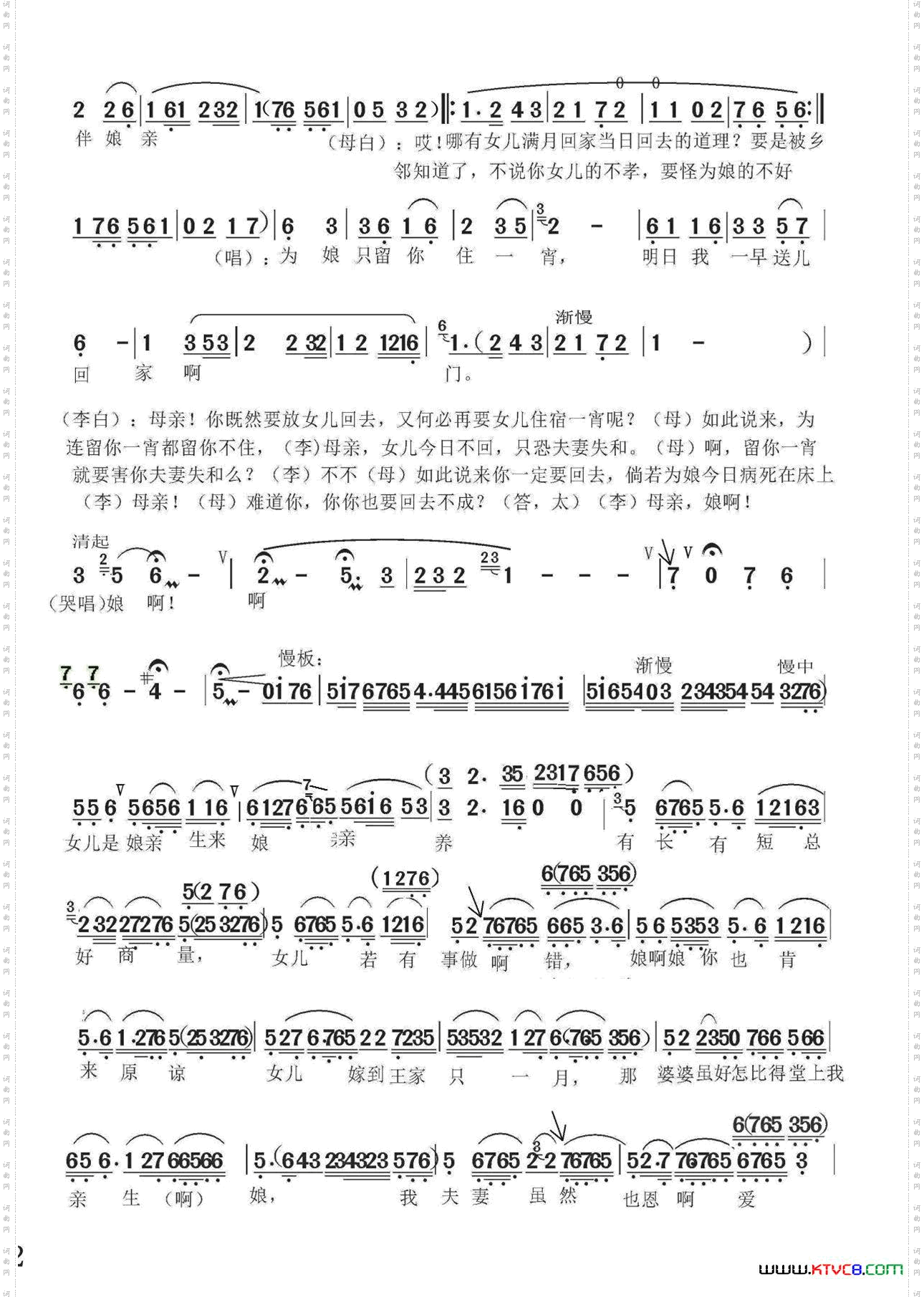 碧玉簪选场《母女相会》