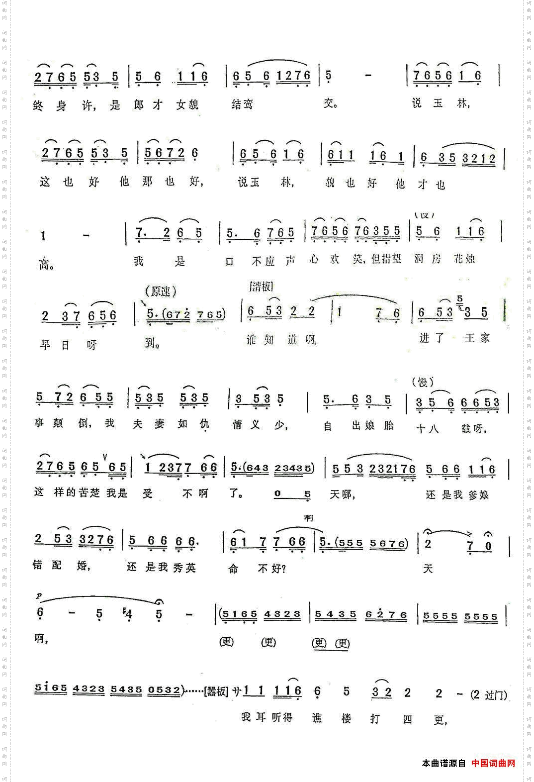 三盖衣《碧玉簪选场》