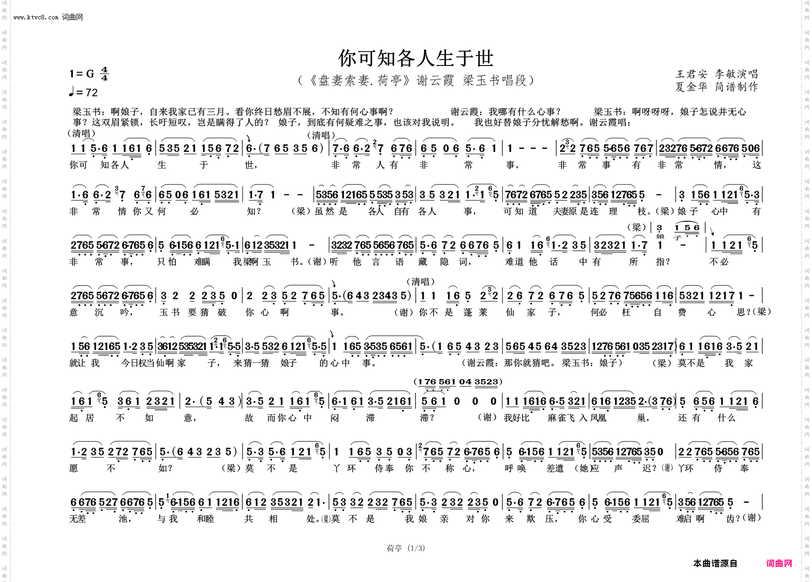 你可知各人生于世_盘妻索妻·荷亭