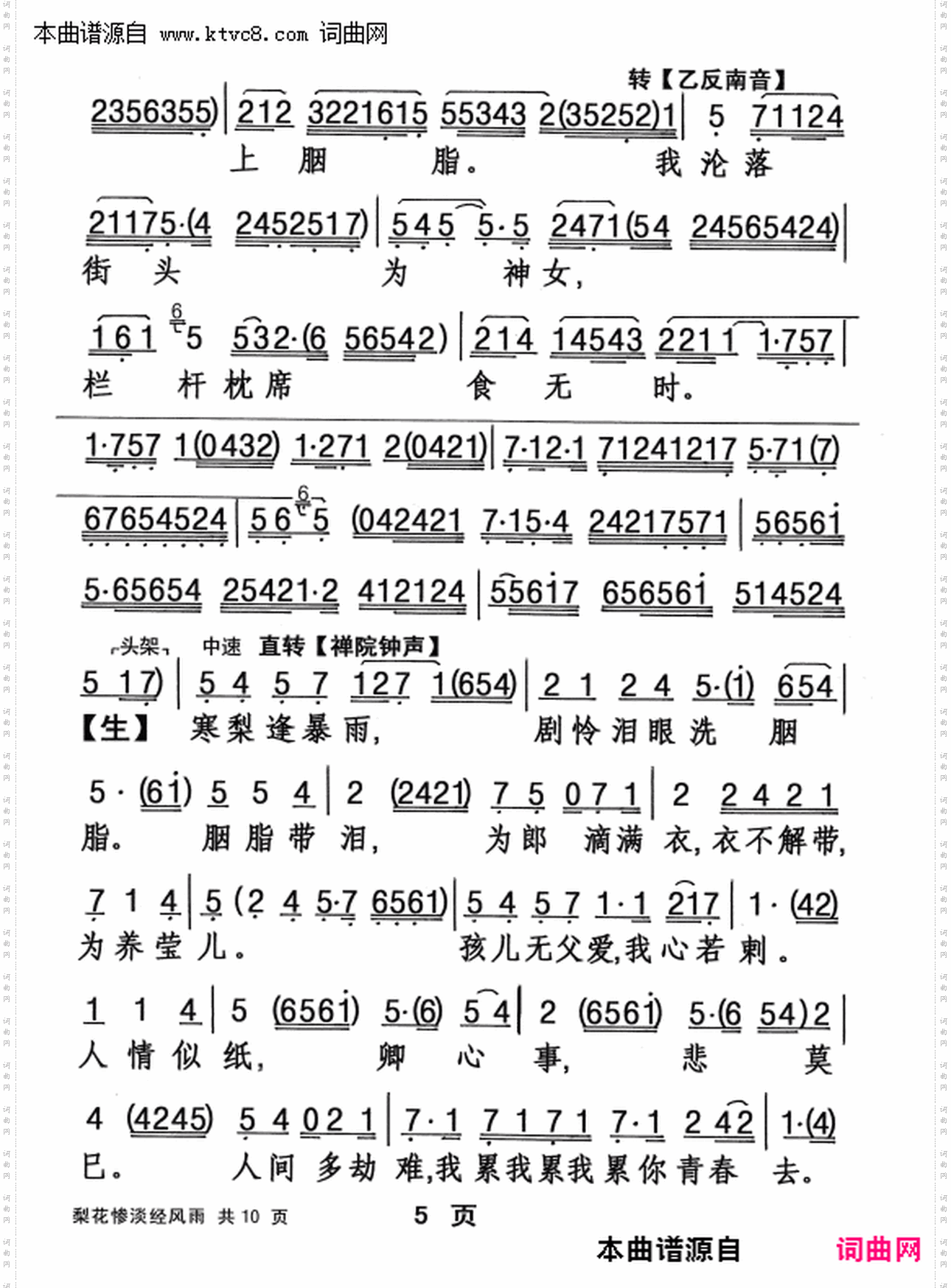 梨花惨淡经风雨