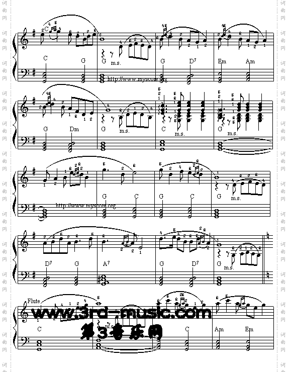 彩云追月[电子琴谱]