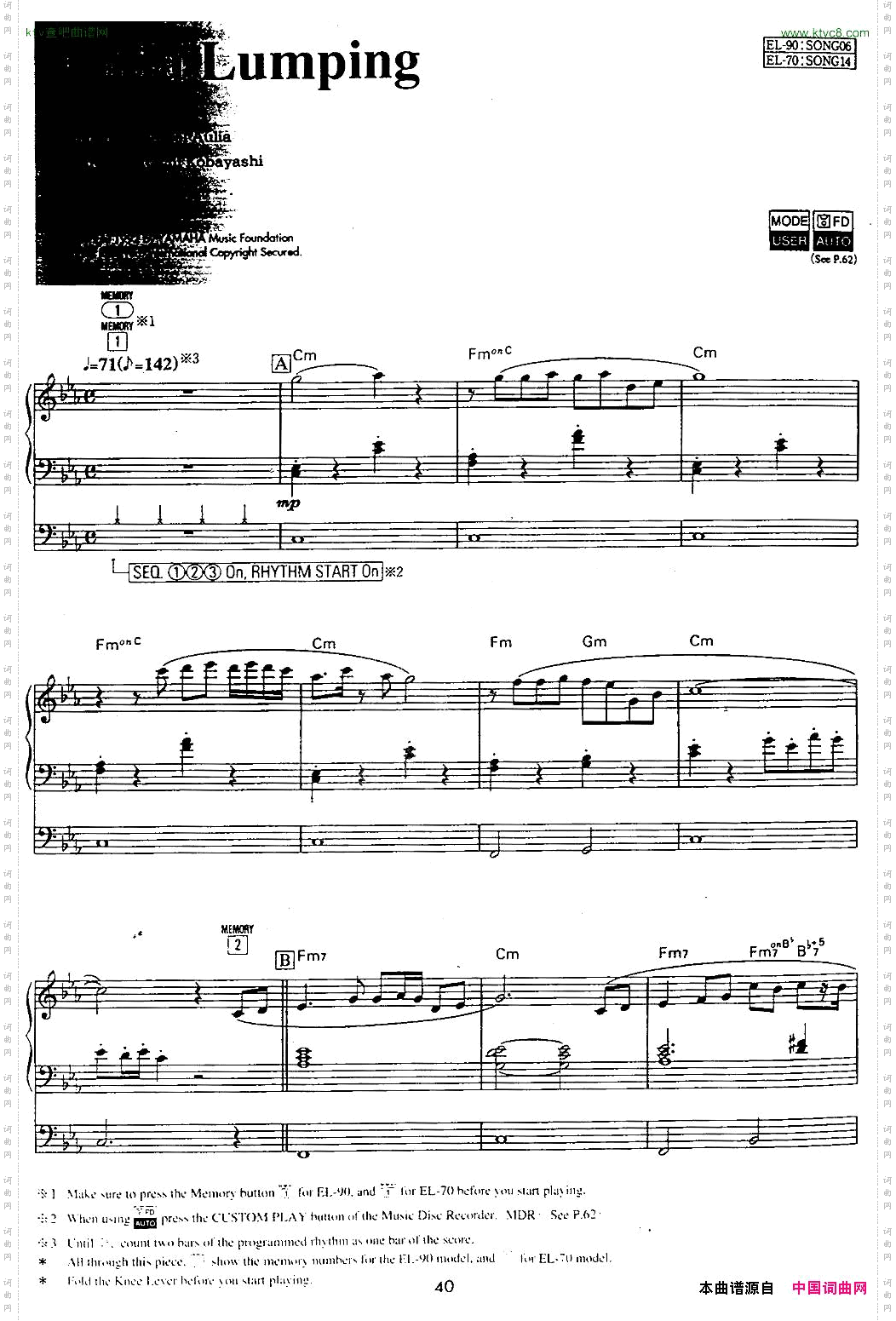 幽灵的舞蹈双排键电子琴谱