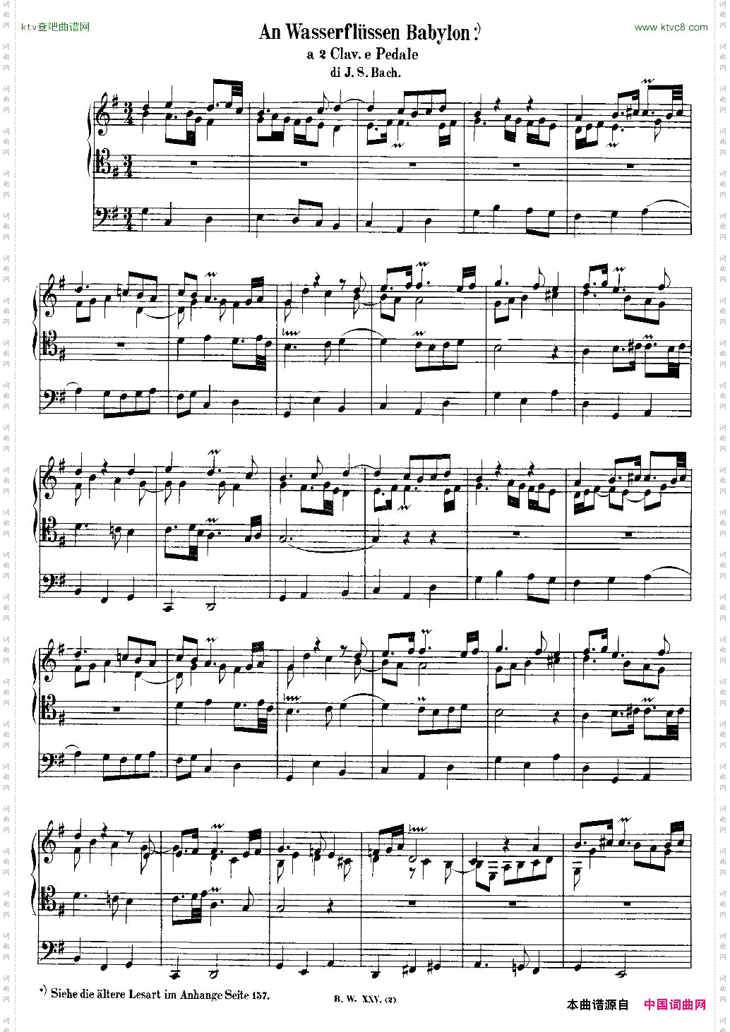 巴赫18首赞美诗前奏曲3双排键电子琴