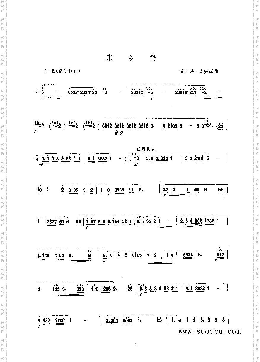 家乡赞民乐类竹笛