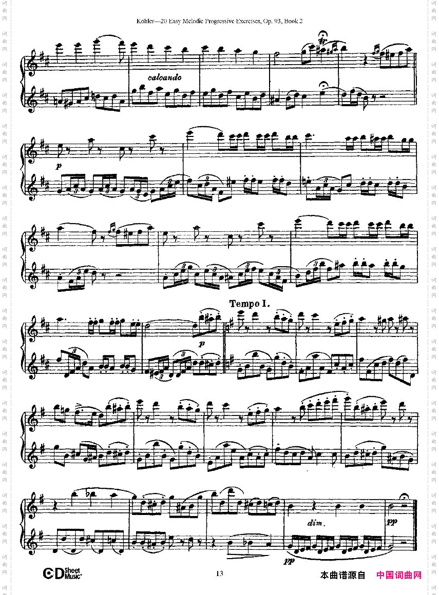 柯勒练习曲作品93号二