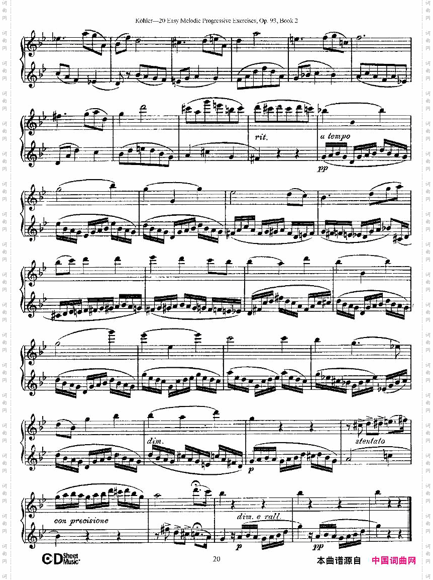 柯勒练习曲作品93号二