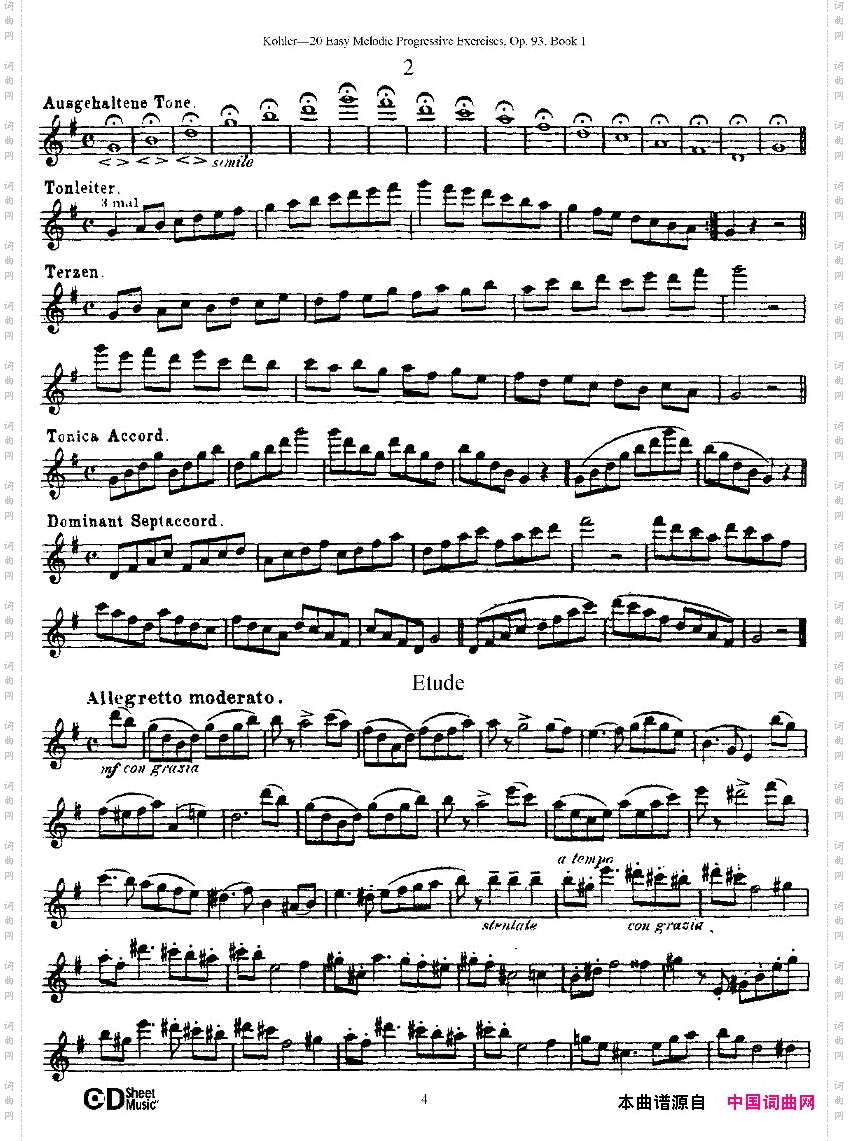 柯勒练习曲作品93号一
