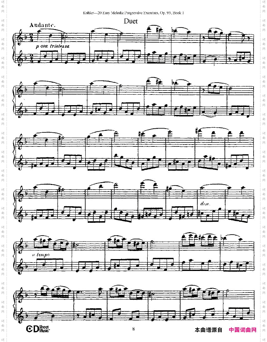 柯勒练习曲作品93号一