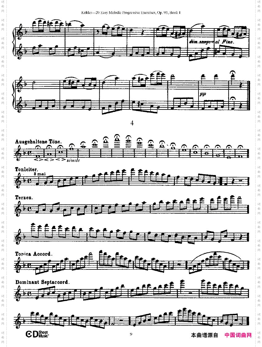 柯勒练习曲作品93号一