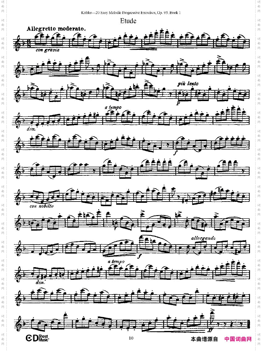柯勒练习曲作品93号一