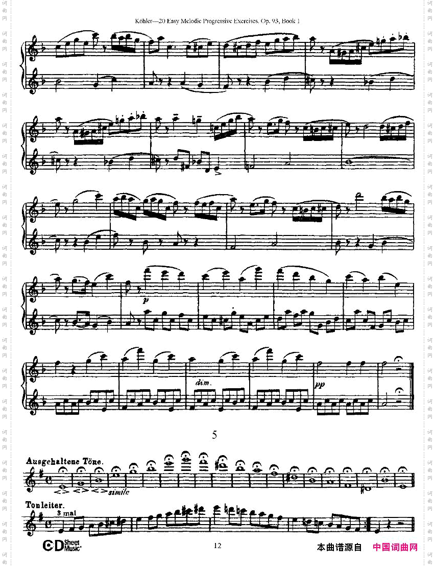 柯勒练习曲作品93号一