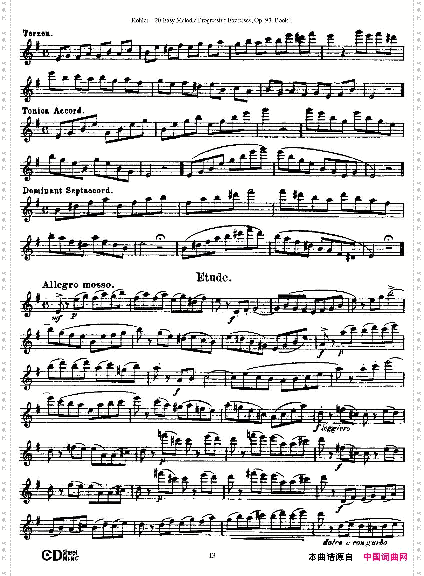 柯勒练习曲作品93号一