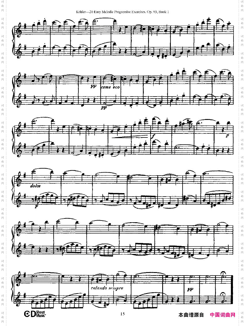 柯勒练习曲作品93号一