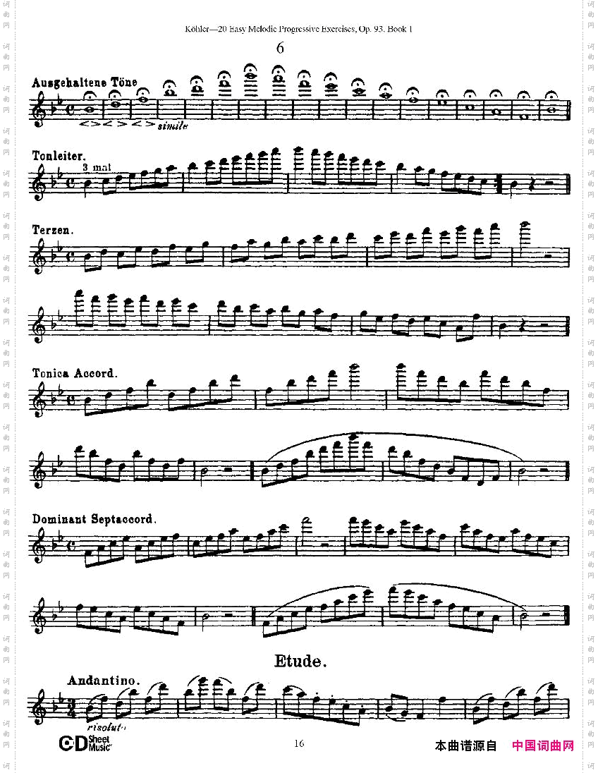 柯勒练习曲作品93号一
