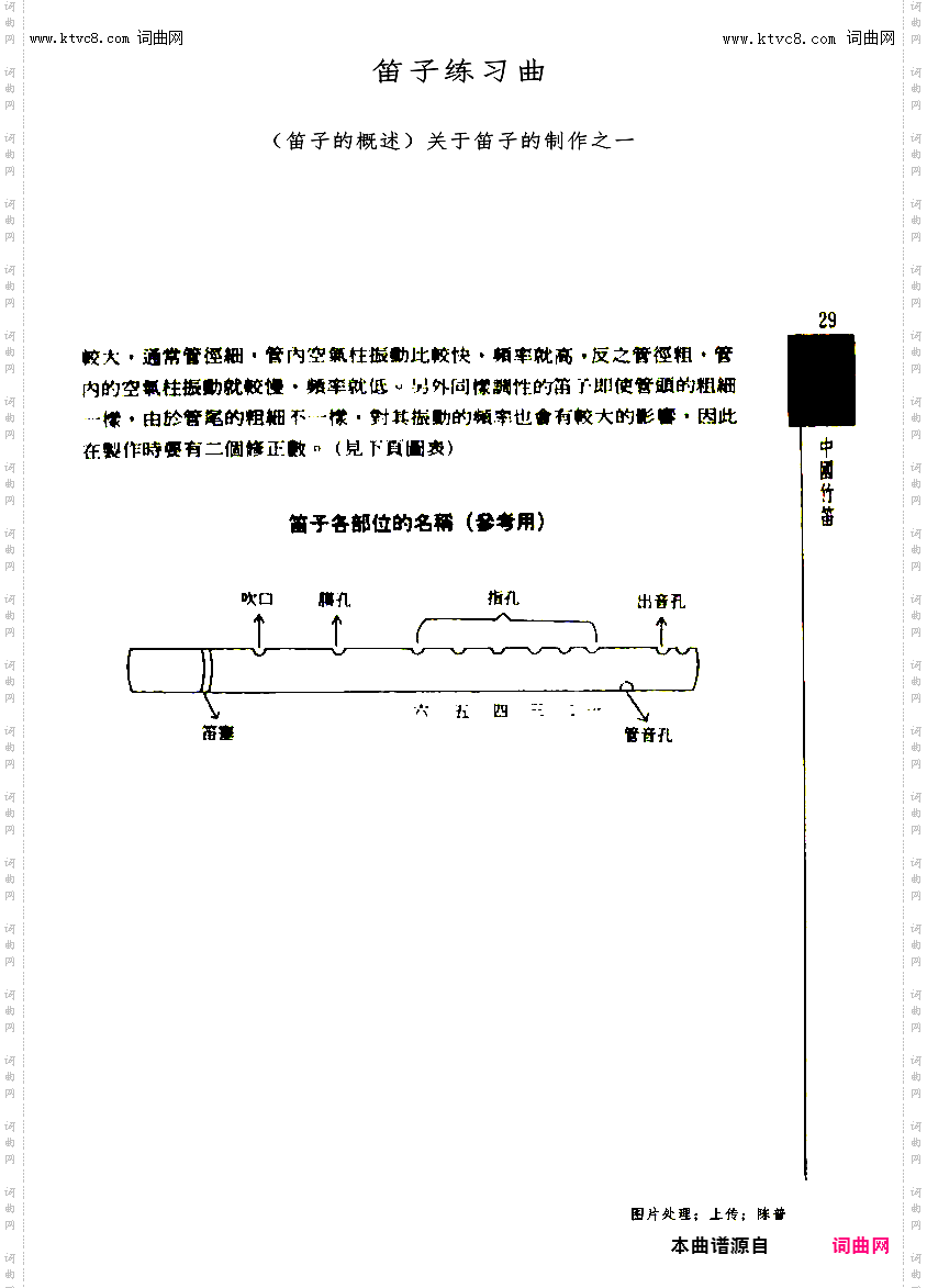 笛子练习曲_笛子的概述之笛子的制作之一