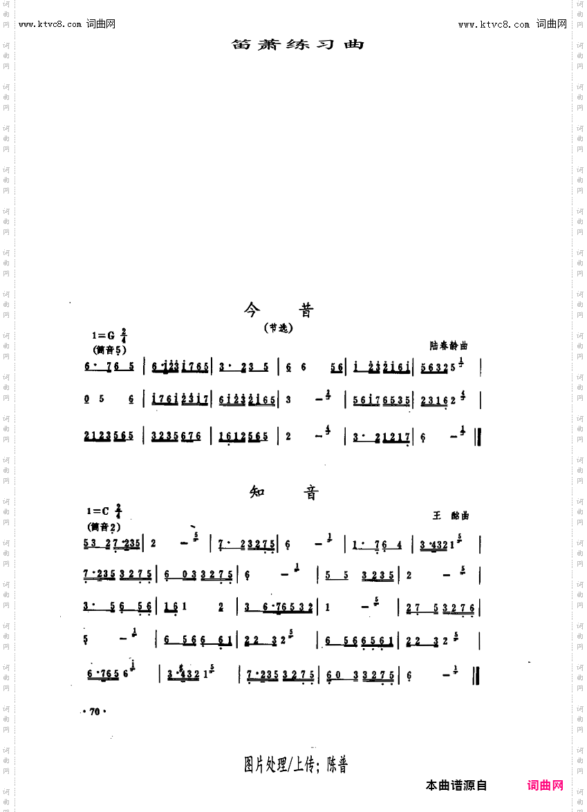 今昔/知音_笛箫练习曲