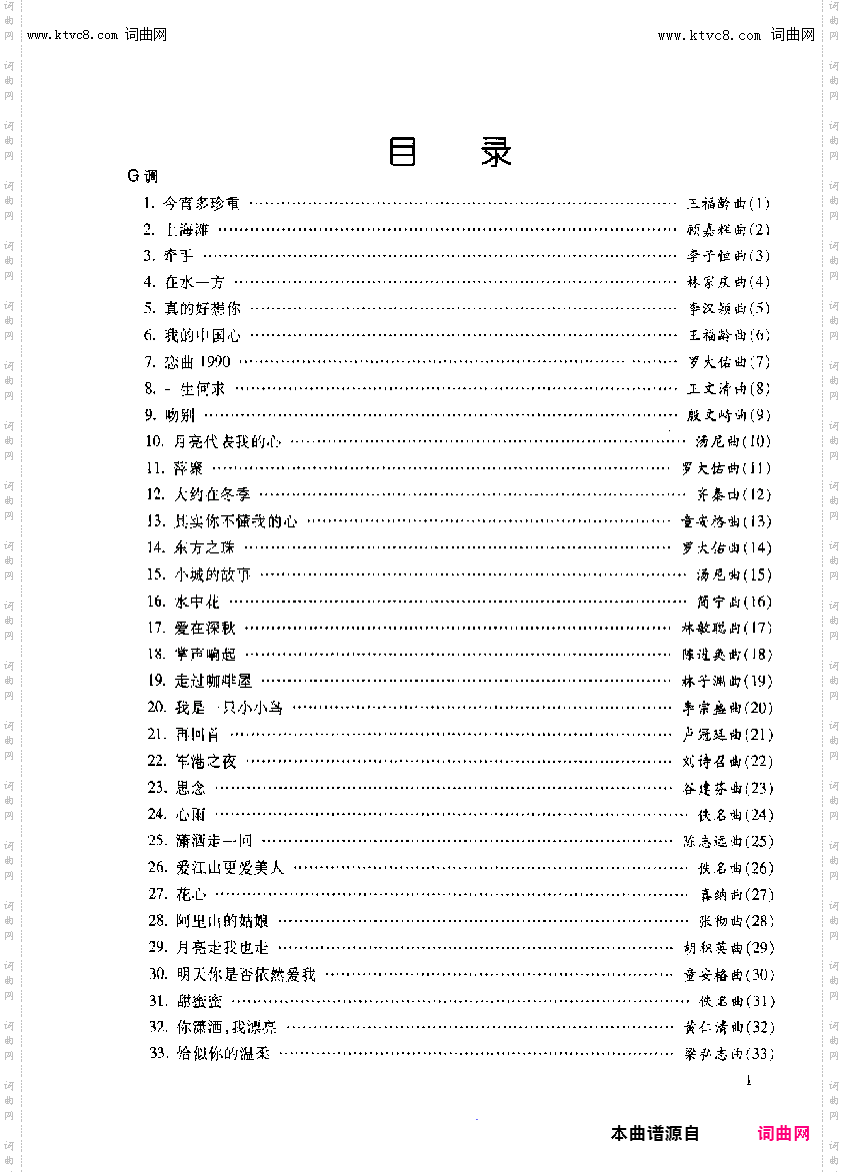 经典二胡200首之目录_前言，目录，符号
