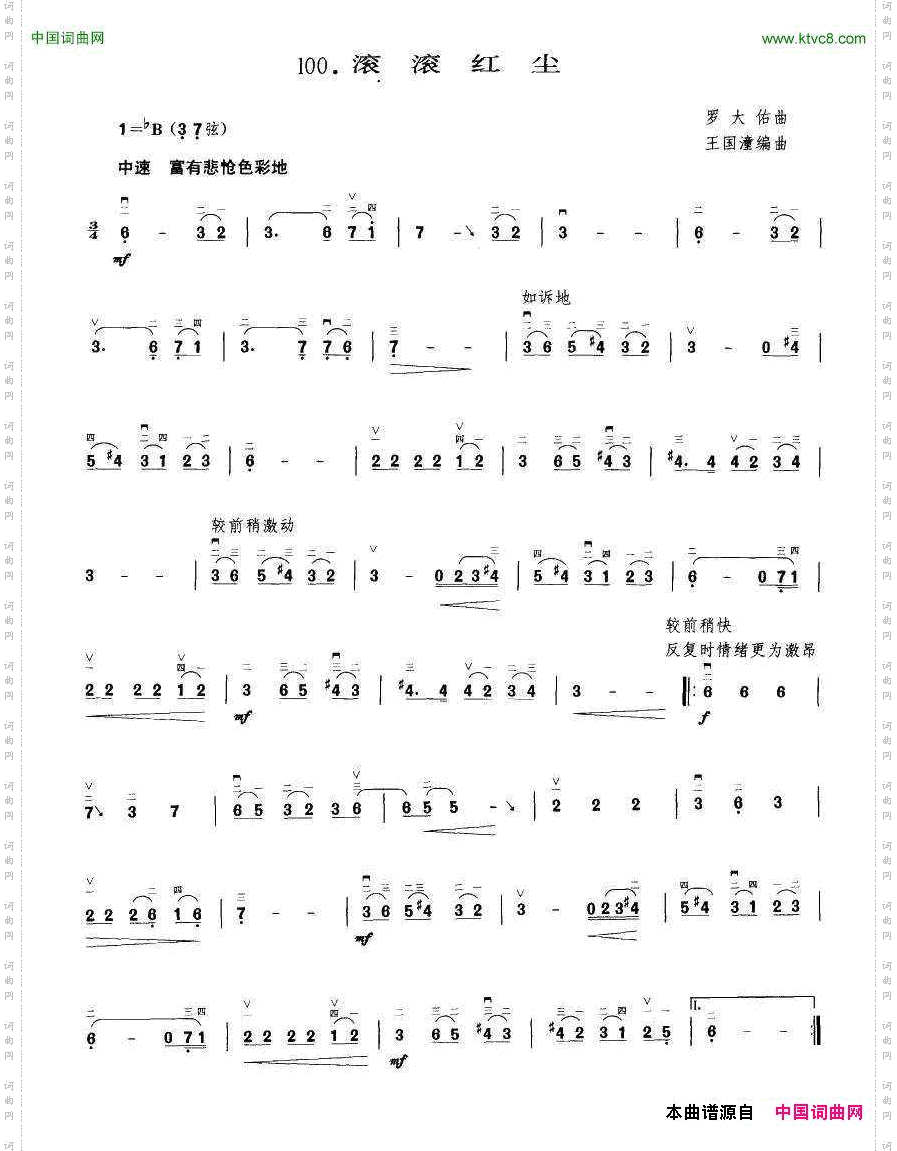 滚滚红尘王国潼编曲