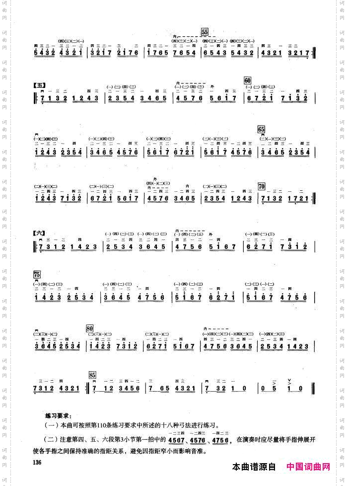 二、音型模进练习二胡音阶练习