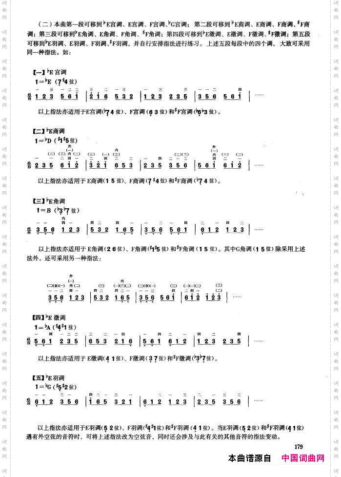 四、五声音阶练习二胡音阶练习