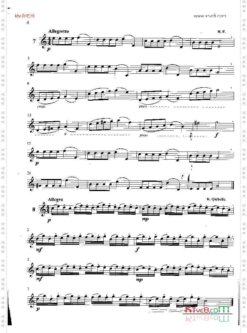 萨克斯管练习曲第100—004页