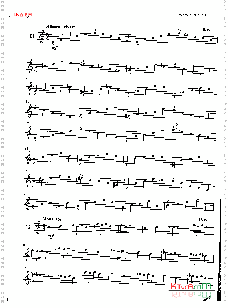 萨克斯管练习曲第100—006页