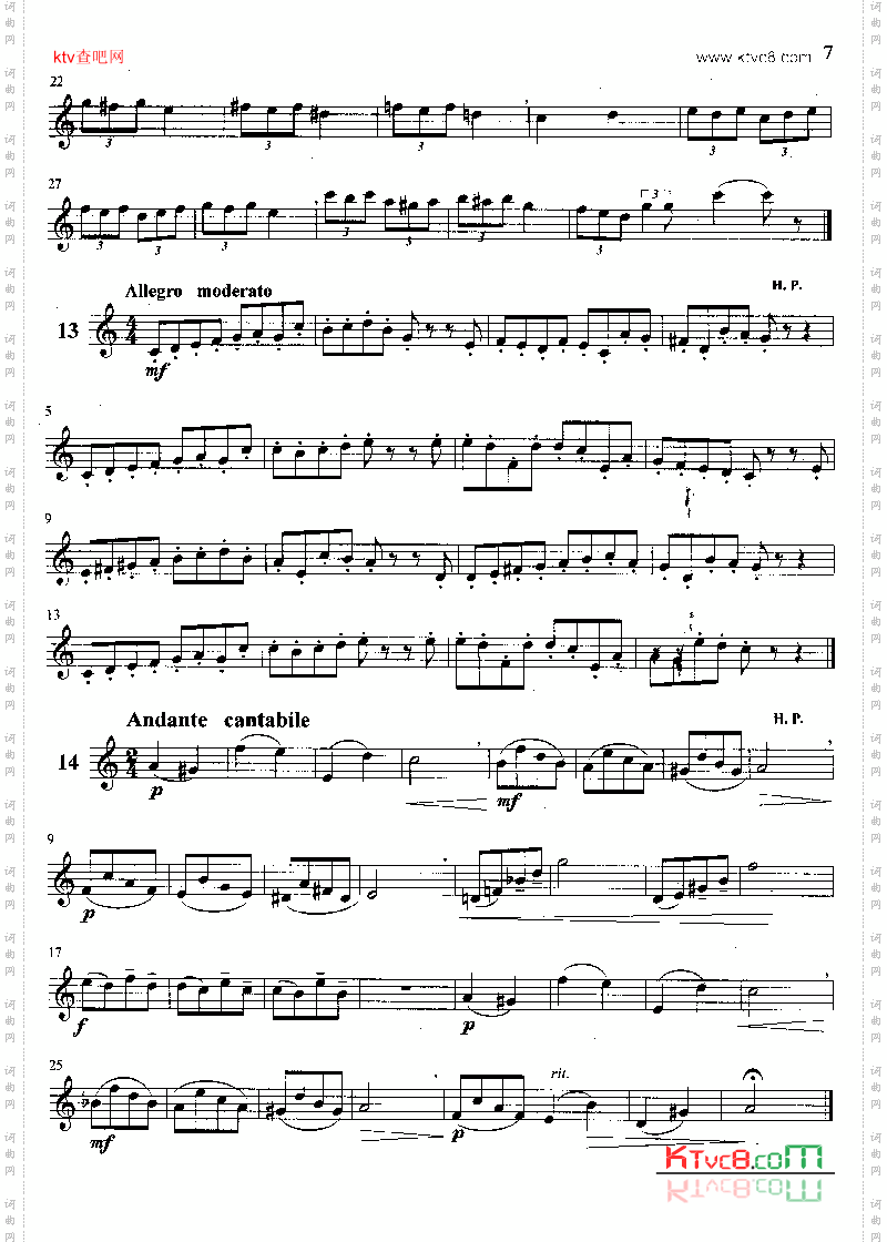 萨克斯管练习曲第100—007页