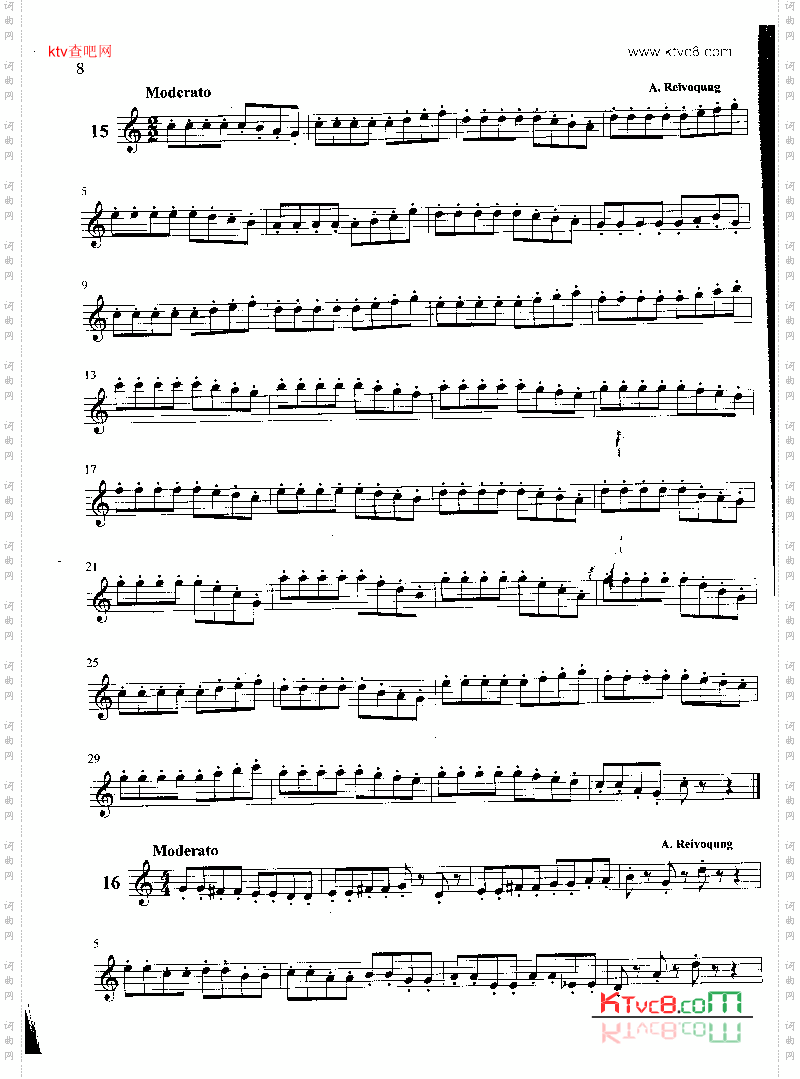 萨克斯管练习曲第100—008页