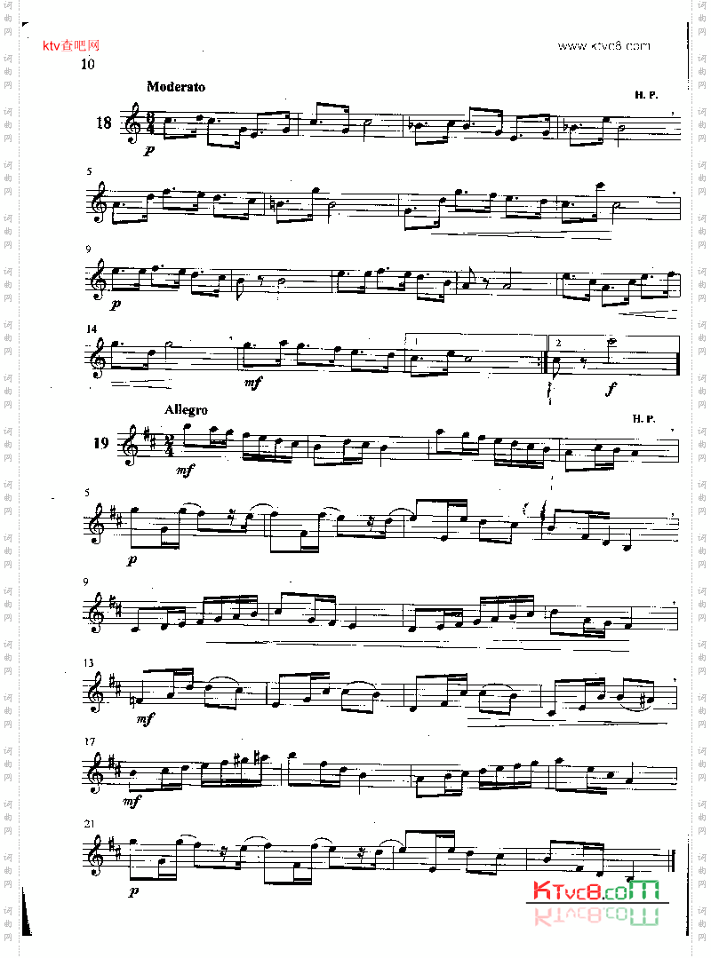 萨克斯管练习曲第100—010页