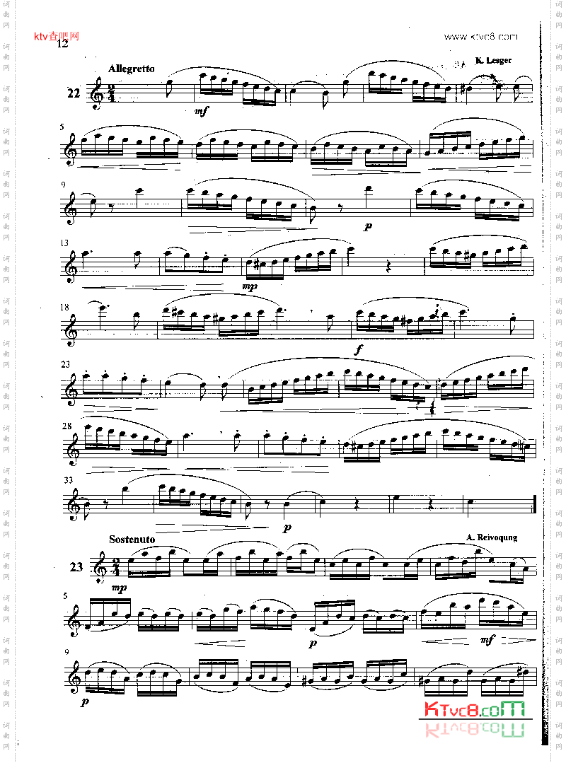 萨克斯管练习曲第100—012页