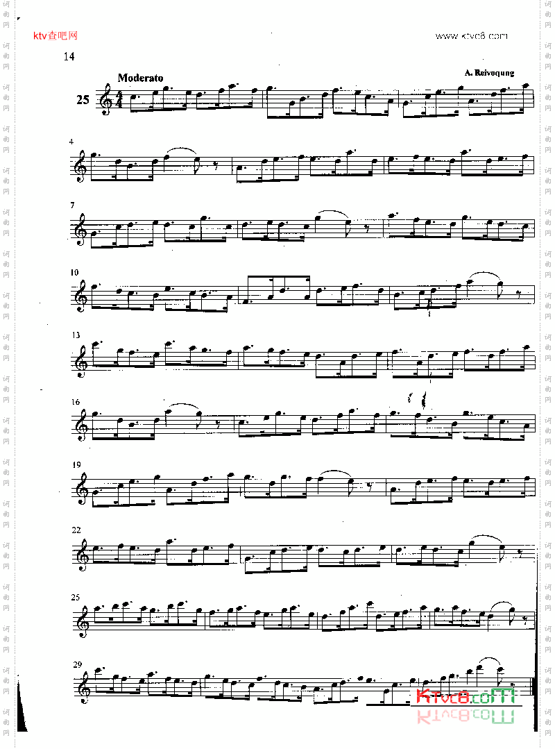 萨克斯管练习曲第100—014页